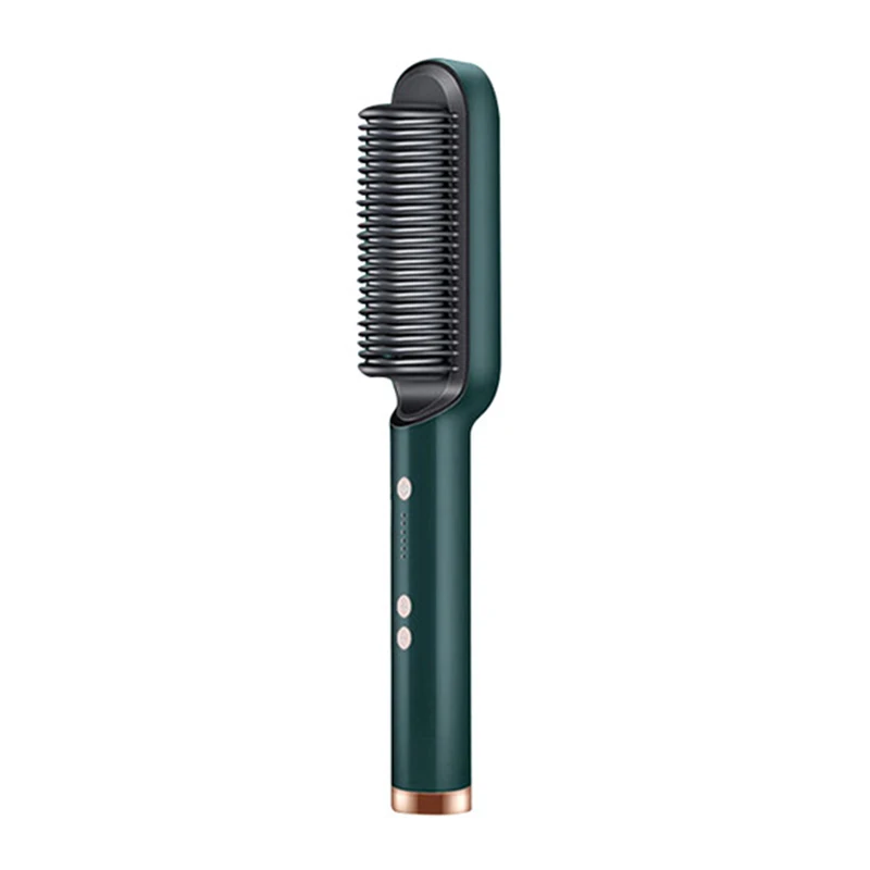 Brosse à cheveux - fleur de vert